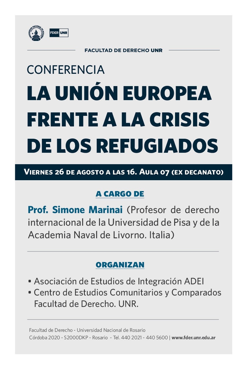 26/8 Conf Unión Europea  y Refugiados