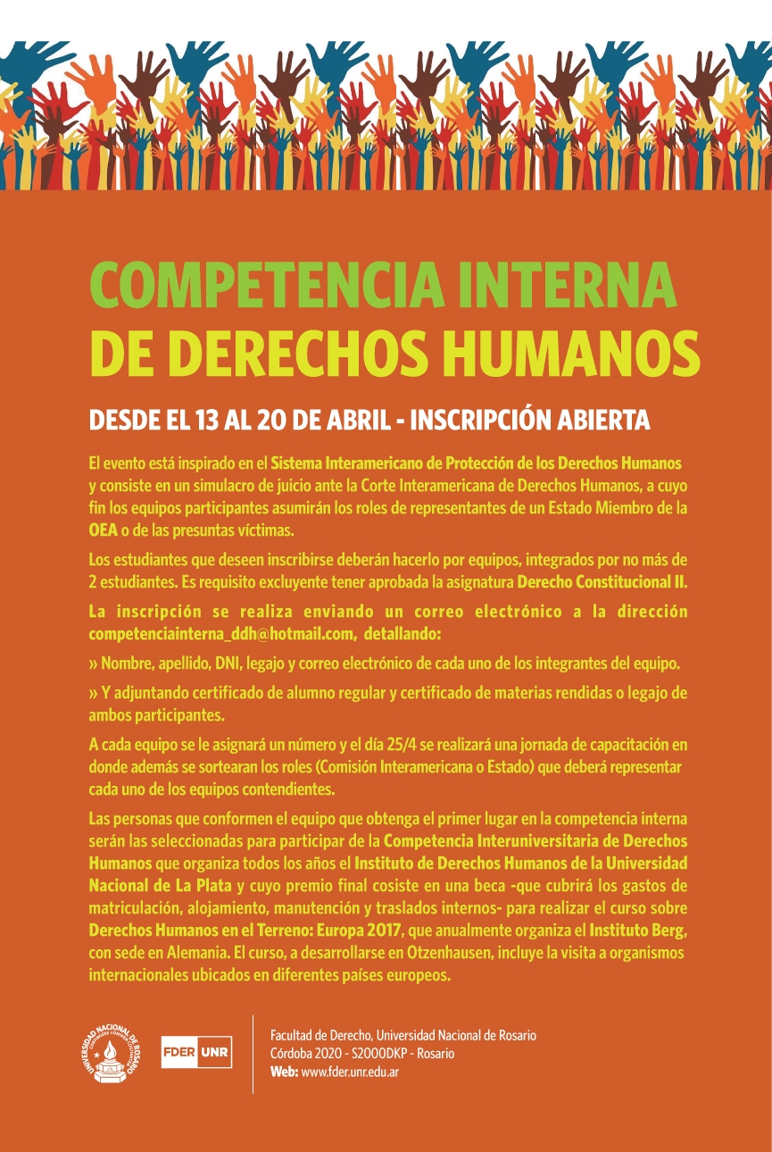 Inscripción Competencia Derechos Humanos