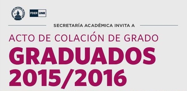 17/11 Acto Graduación Promoción 2015/2016