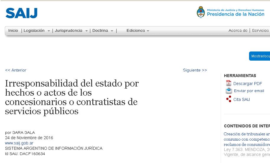 Publicamos en la web de SAIJ