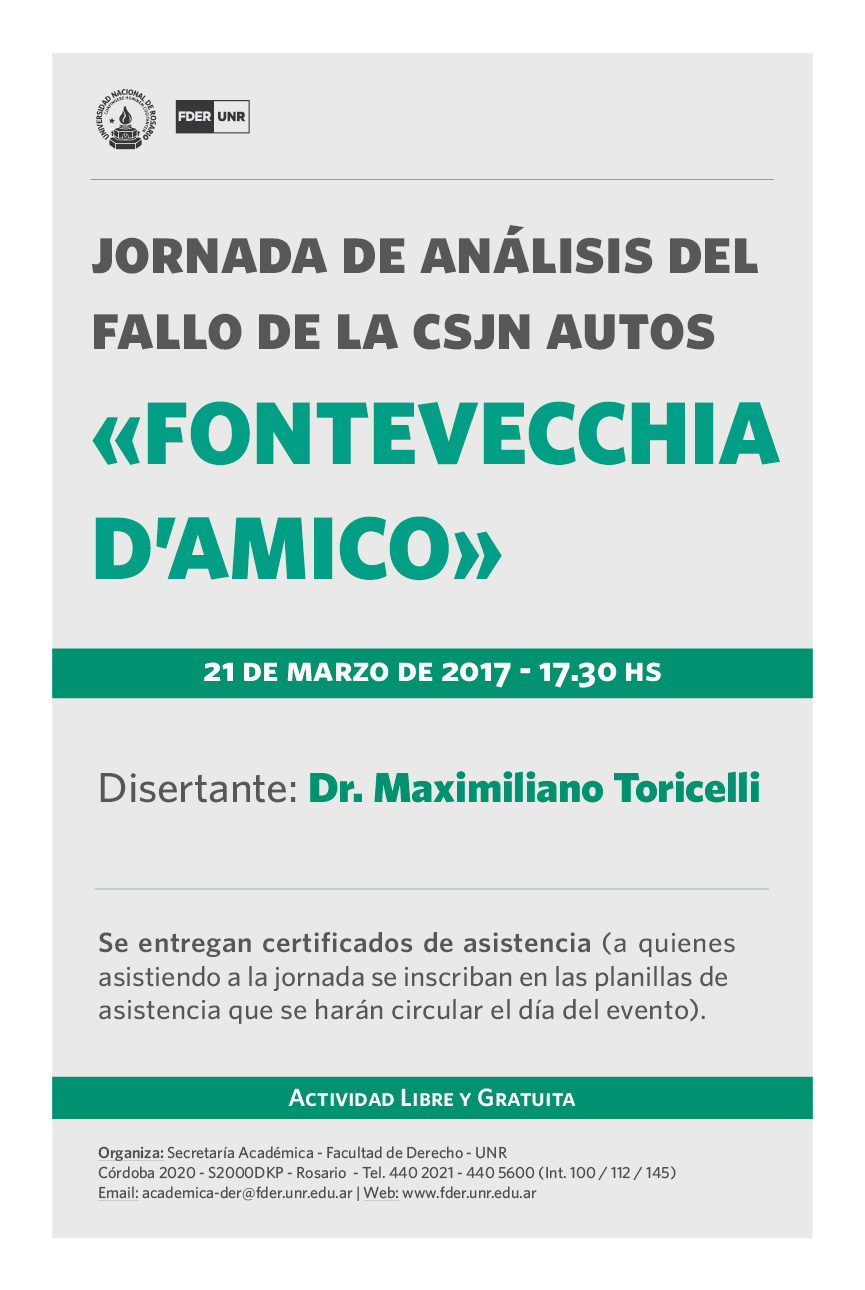 21/3 Jornada s/fallo Fontevecchia.