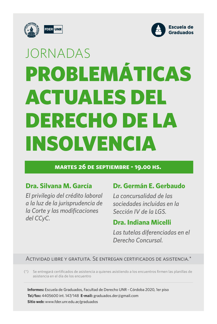 Problemáticas actuales del Der. de la Insolvencia