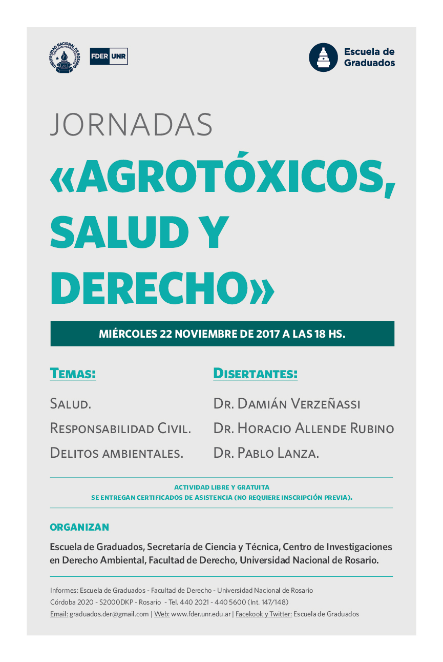 Jornadas «Agrotóxicos Salud y Derecho»