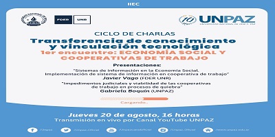 CICLO DE CHARLAS “TRANSFERENCIA DE CONOCIMIENTO Y VINCULACIÓN TECNOLÓGICA”