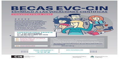 CONVOCATORIA A BECAS “ESTÍMULO A LAS VOCACIONES CIENTÍFICAS” 2020