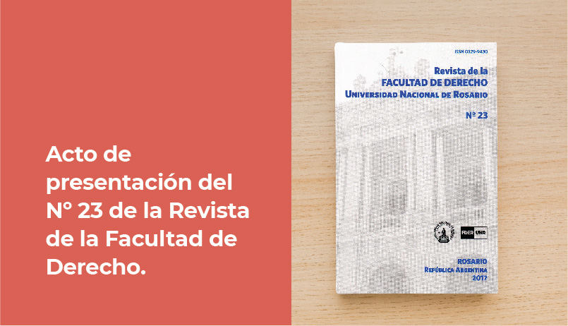 ACTO DE PRESENTACIÓN – REVISTA FACULTAD DE DERECHO Nº 23