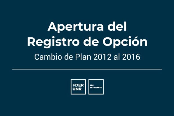 APERTURA DEL REGISTRO DE OPCIÓN