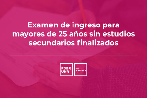 EXAMEN DE INGRESO PARA MAYORES DE 25 AÑOS
