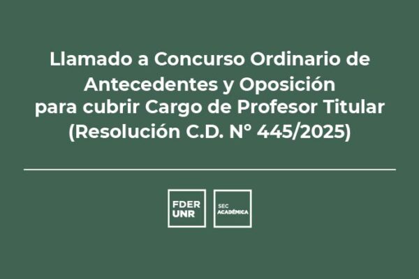 Llamado a concurso de Profesor Titular
